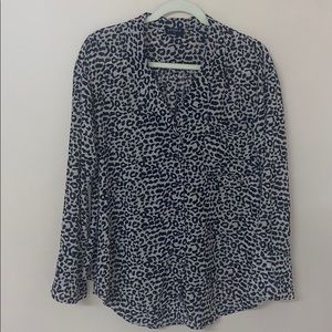 Cheetah Collard Blouse